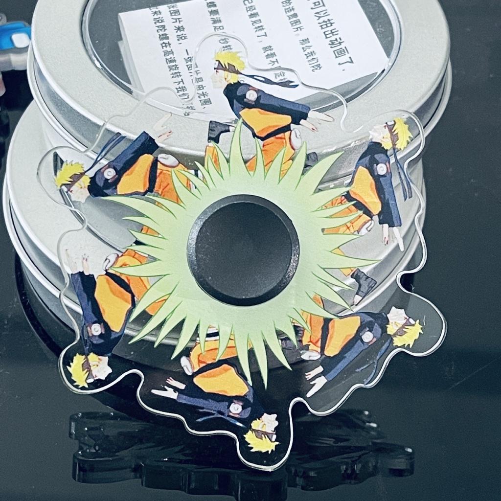 CON QUAY SPINNER NARUTO TÍM GRADIENT Rubik Kim loại chơi giải trí giá rẻ