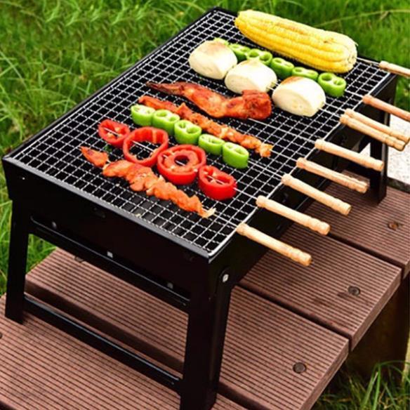 Bếp nướng than hoa vuông gấp gọn du lịch