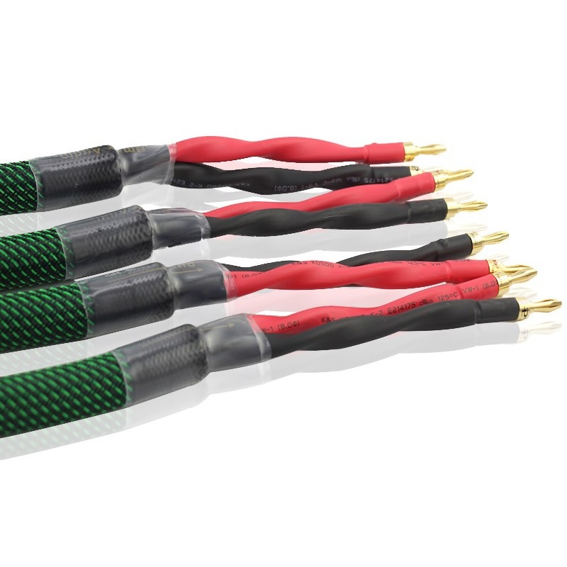 ROGTZ Dây Loa Âm Thanh 4 Lõi Đồng Mạ Bạc Cao Cấp 1,5m - Hàng Nhập Khẩu