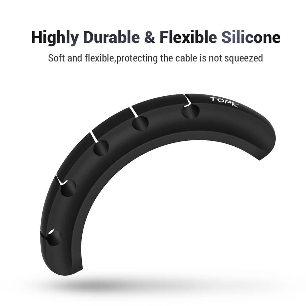 Kẹp giữ dây cáp bằng silicon tiện dụng