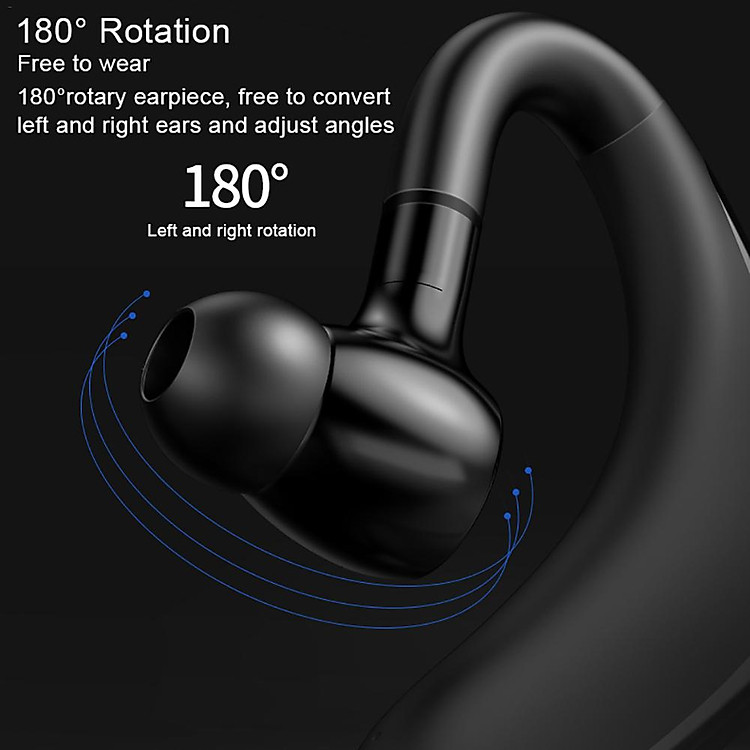 Tai Nghe Bluetooth 5.0 Không Dây Móc Vành Tai Chống Nước IPX4-Hàng chính hãng