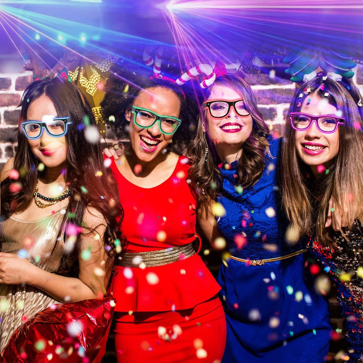 Kính đèn LED, kính đèn LED, kính tiệc rave, kính râm LED Party, LED Trang phục kính phát sáng neon Rave Glowes Glow, Kính nhấp nháy kính râm LED cho bữa tiệc giả