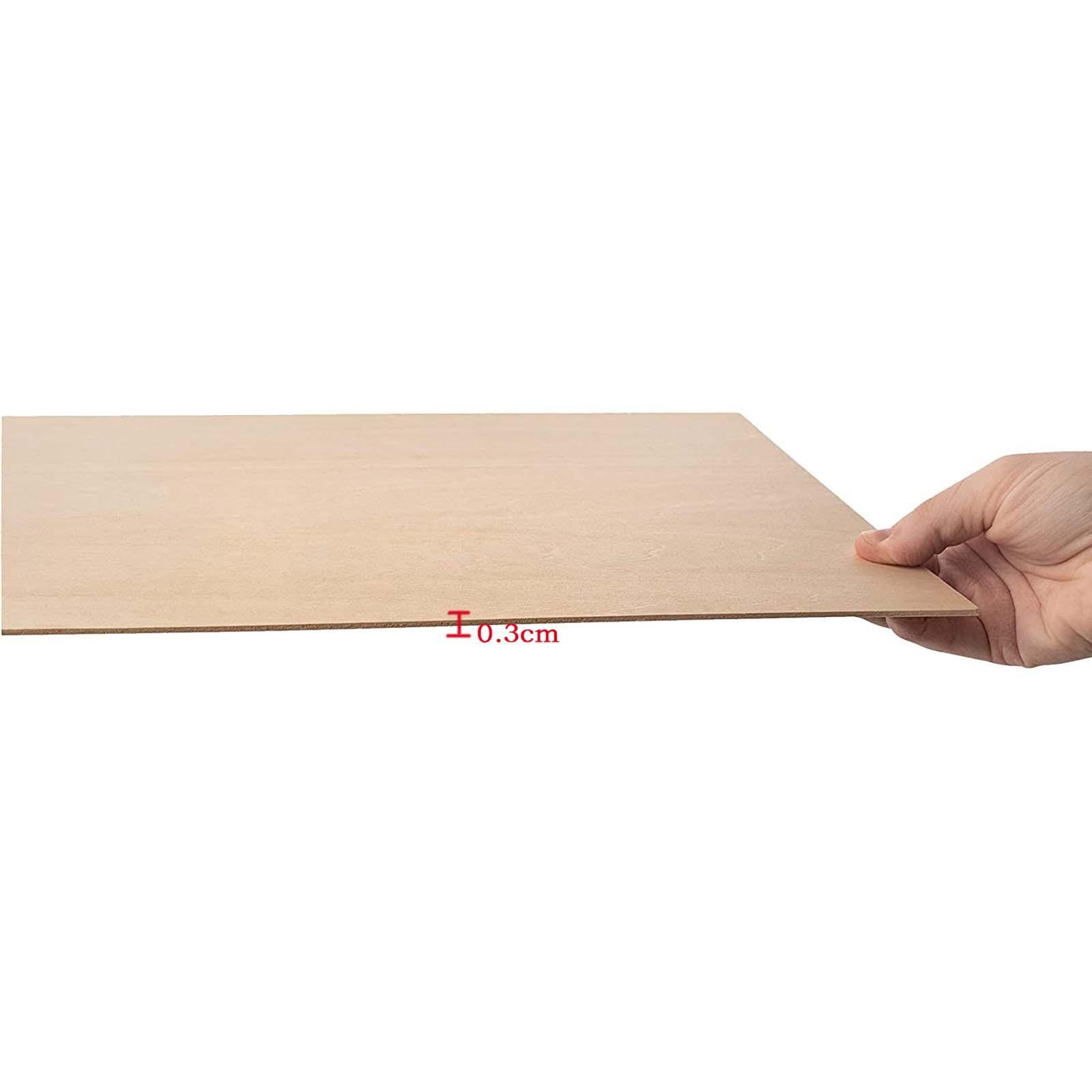8x Unfinished Wooden Board, Wood Sheets Board, Thin Plywood Board, Wood Boards for Miniature Aircraft Mini House, DIY Project Making Plane Model