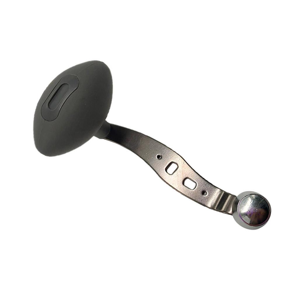 2pcs Alloy Fishing Reel Rocker Fishing Reel Handle Parts with Rubber Handle Knob