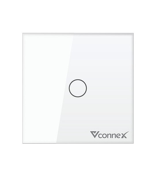 Công tắc Vconnex thông minh chữ nhật không viền Vconnex - Điều khiển từ xa, Wi-Fi 2.4 Hz, công suất 2500W - Hàng chinh hãng