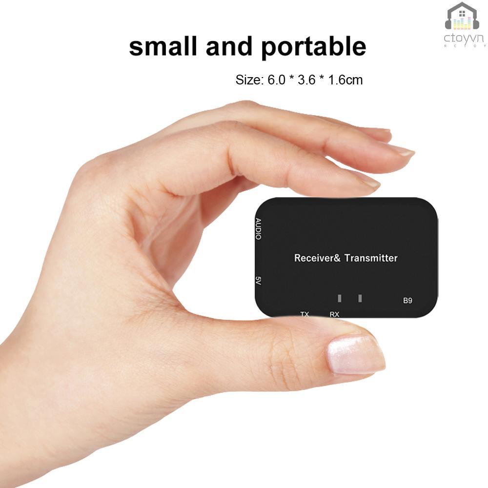 Thiết bị thu phát âm thanh Bluetooth không dây B9 2 trong 1 cổng 3.5mm