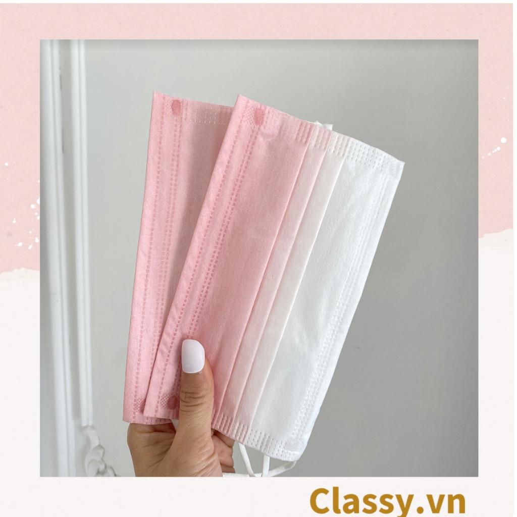 Khẩu trang Classy màu loang tông hồng, giúp kháng khuẩn PK1387 (Giá 1 chiếc)