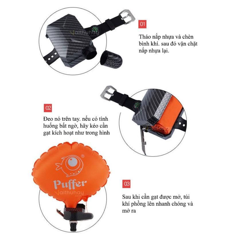 PHAO CỨU SINH, CỨU HỘ BƠI LỘI KÈM 2 BÌNH KHÍ CO2