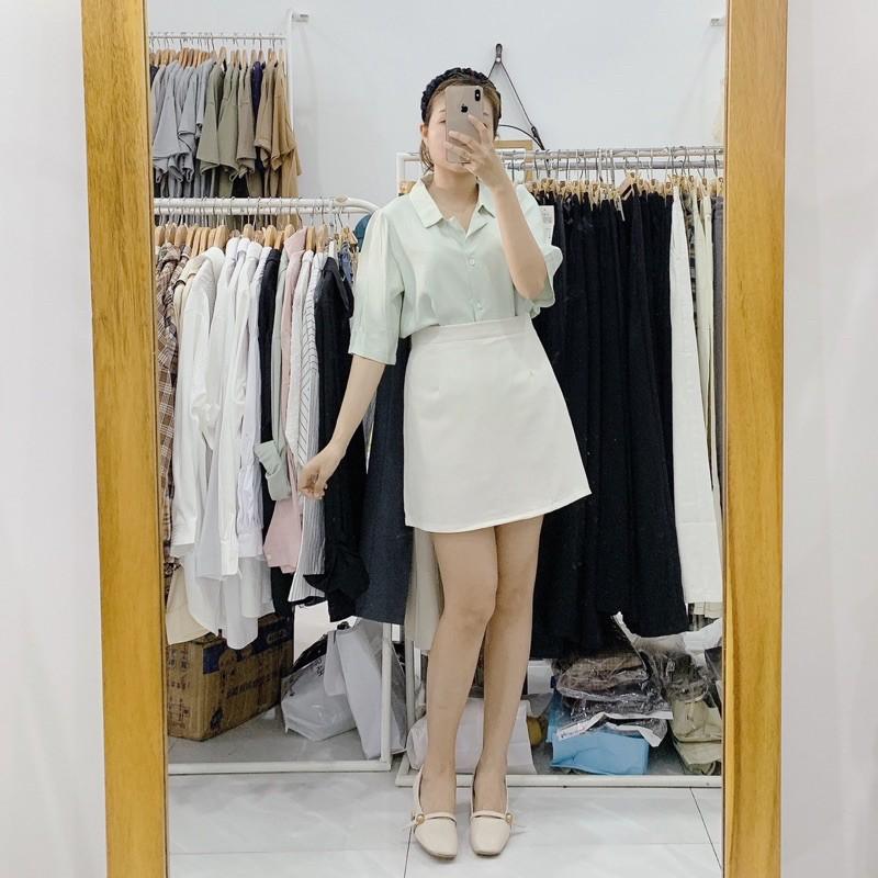 Sơ mi lụa tone pastel