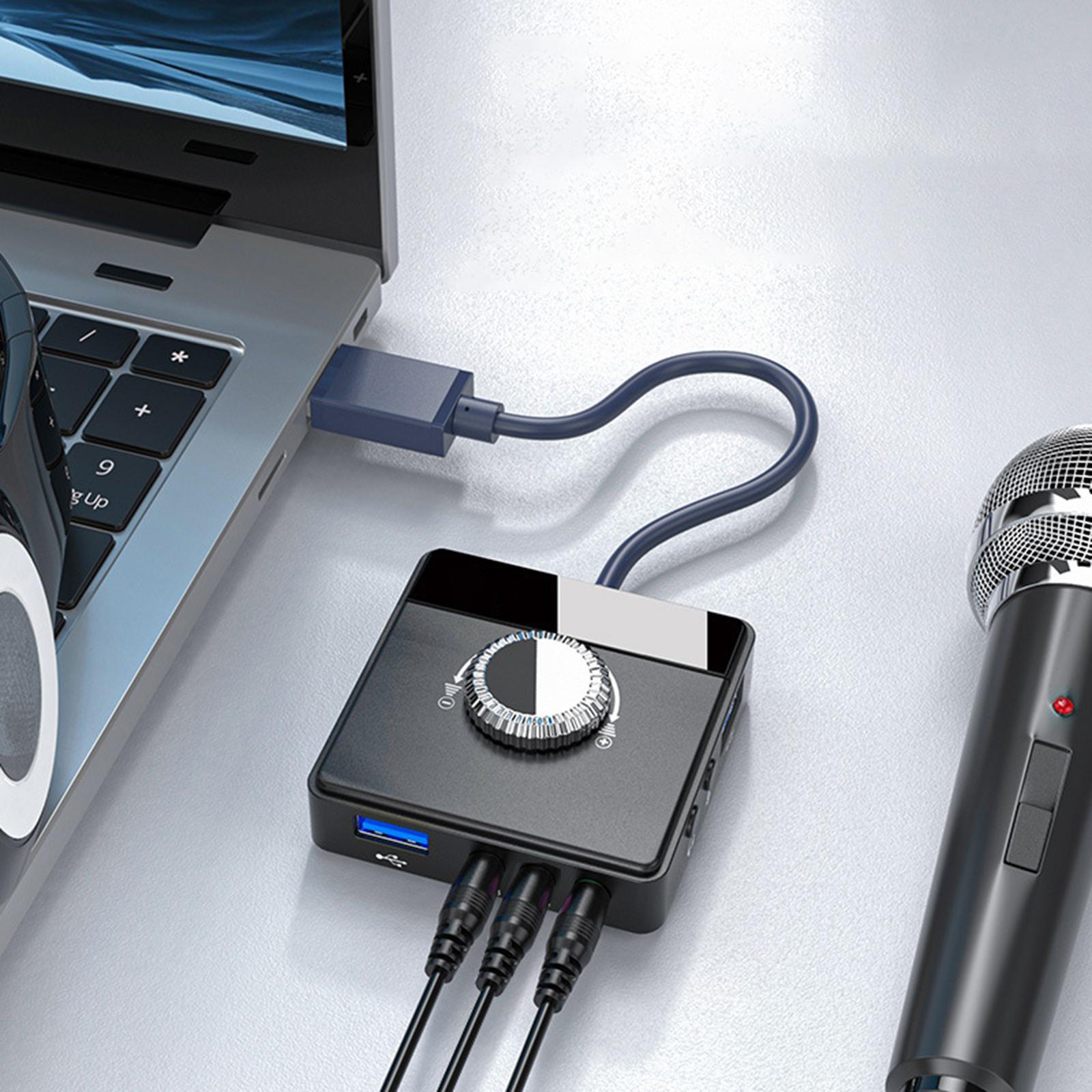 Audio Adapter 3 Ports to 3.5mm Jack High Speed Converts for Microphone Mouse