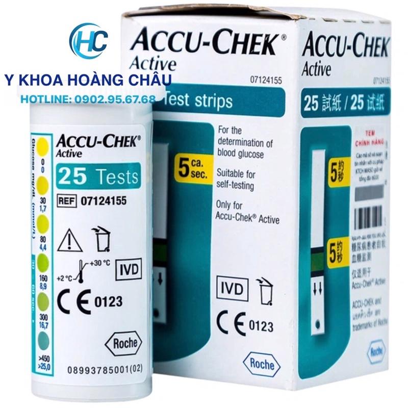 Que Thử Đường Huyết Accu-Chek Active (Hộp 25 - 50 que