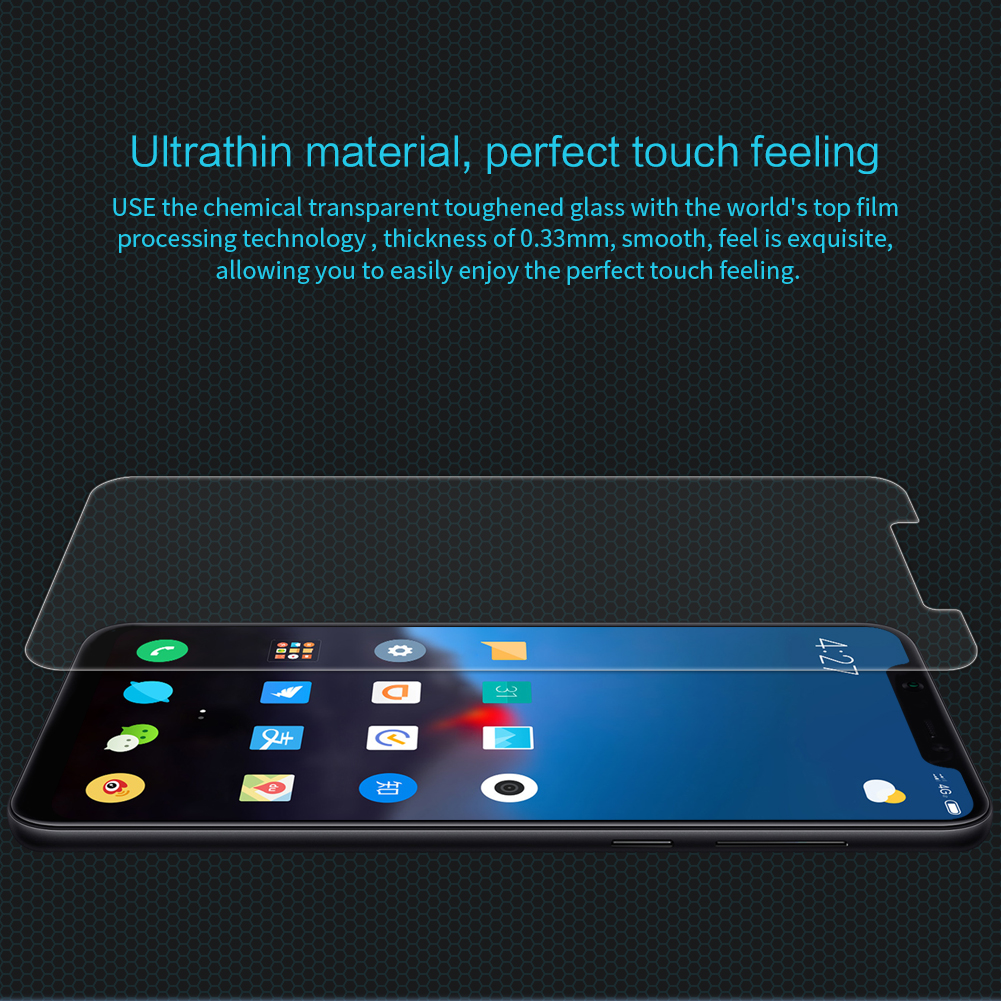 Miếng dán kính cường lực cho Xiaomi Mi 8 / Mi 8 Pro / Mi 8 Exploer hiệu Nillkin Amazing H - hàng nhập khẩu