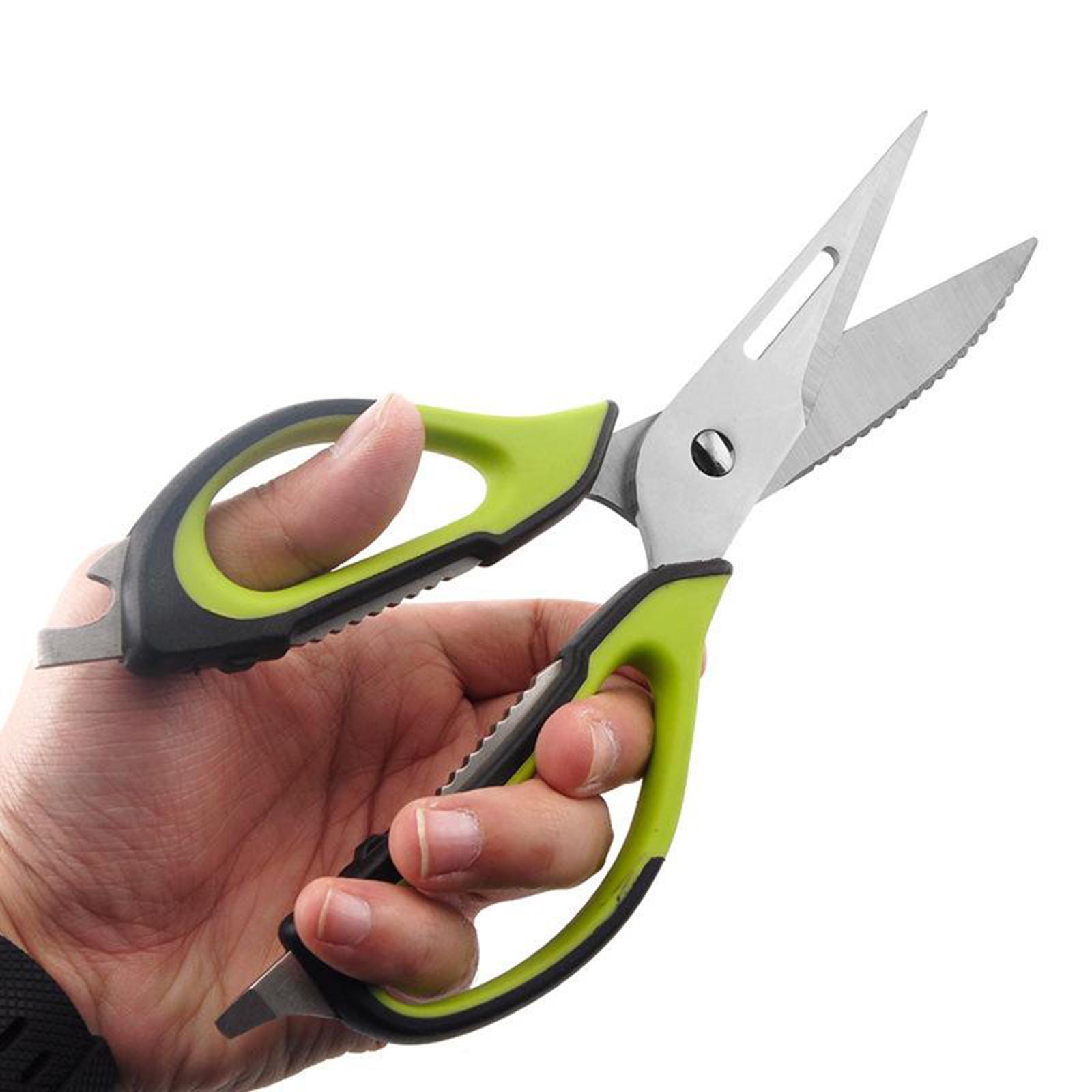 Kitchen Scissors Knife For Fish Chicken Bone Vegetables Cutter Shears Blue