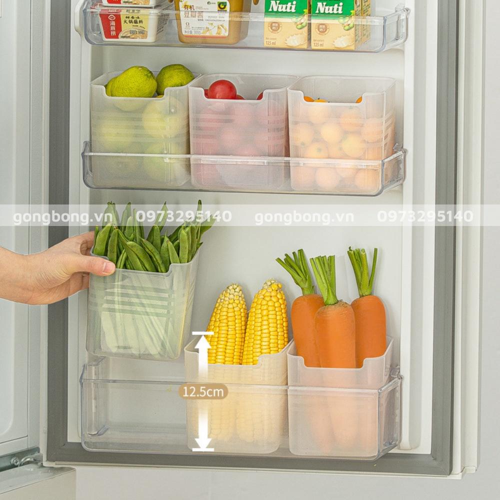 Hộp nhựa đựng thực phẩm đồ ăn rau củ để cánh cửa tủ lạnh đa năng tiện lợi cao cấp