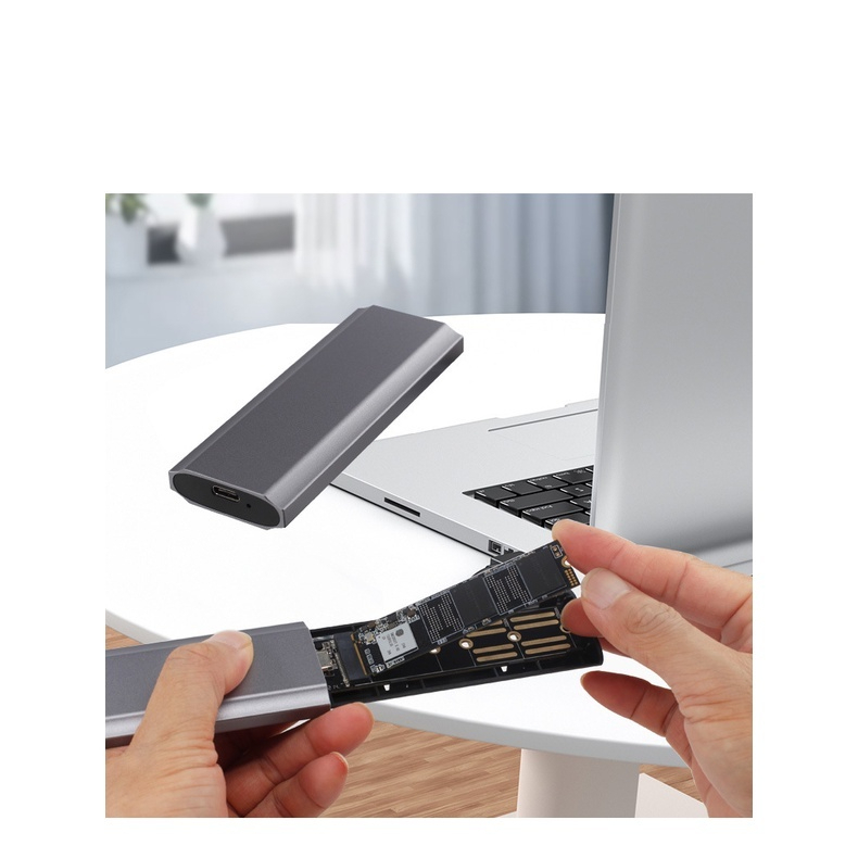 Hộp box ổ cứng đa năng M2 NVMe - M2 SATA cao cấp, Vỏ kim loại tháo lắp dễ dàng, Tốc độ 10Gbps - Hàng nhập khẩu