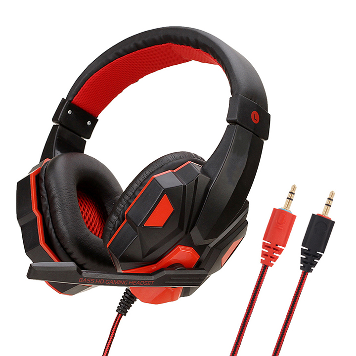 Tai nghe chụp tai có dây headphone gaming có mic + đèn LED dùng được cho cả điện thoại, laptop, máy tính nghe nhạc chơi game xem phim cực đã tặng kèm 1 móc khóa Bamboo