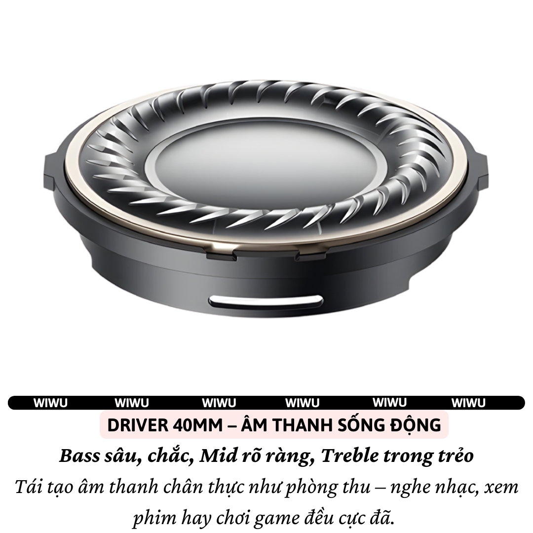 Tai Nghe Bluetooth 6.0 chống ồn chủ động SonicMax ANC 38dB hiêuWiWU Airbuds MAX TD-18 -38dB | Driver 40mm | Pin 40 Giờ | Earcups Xoay 360 | Headband Thoáng Khí - hàng nhập khẩu