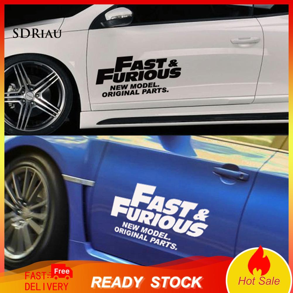 Miếng Dán Xe Hơi Trang Trí In Chữ Fast Furious