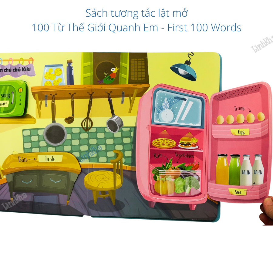 Sách Tương Tác Lật Mở 100 Từ Đầu Tiên Về Thế Giới Quanh Em - Lift The Flap First 100 Words