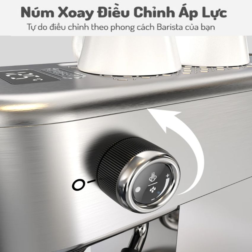Máy pha cà phê bán tự động Espresso, Cappuccino, Latte thương hiệu Mỹ cao cấp HiBREW H10B - Hàng Nhập Khẩu