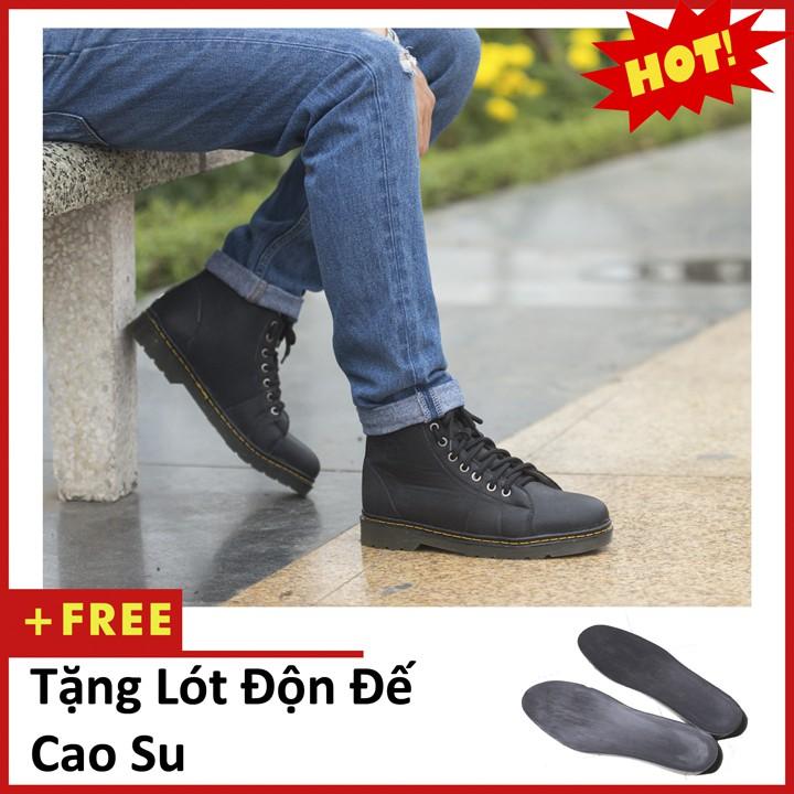 Giày Boot Nam Cao Cổ Màu Đen Đế Khâu Cực Chắc Chắn Và Phong Cách - M89 -DD