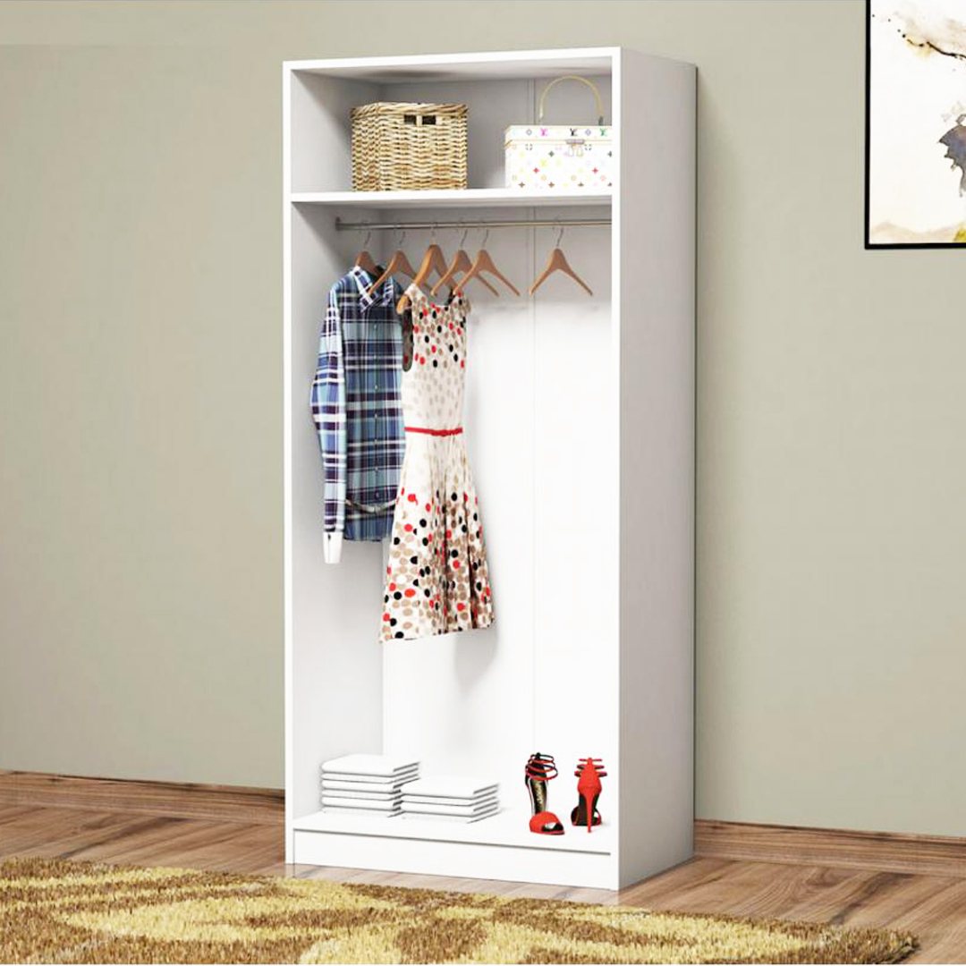 Tủ quần áo gỗ hiện đại SMLIFE Bunbuku | Gỗ MDF dày 17mm chống ẩm | D80xR45xC180cm