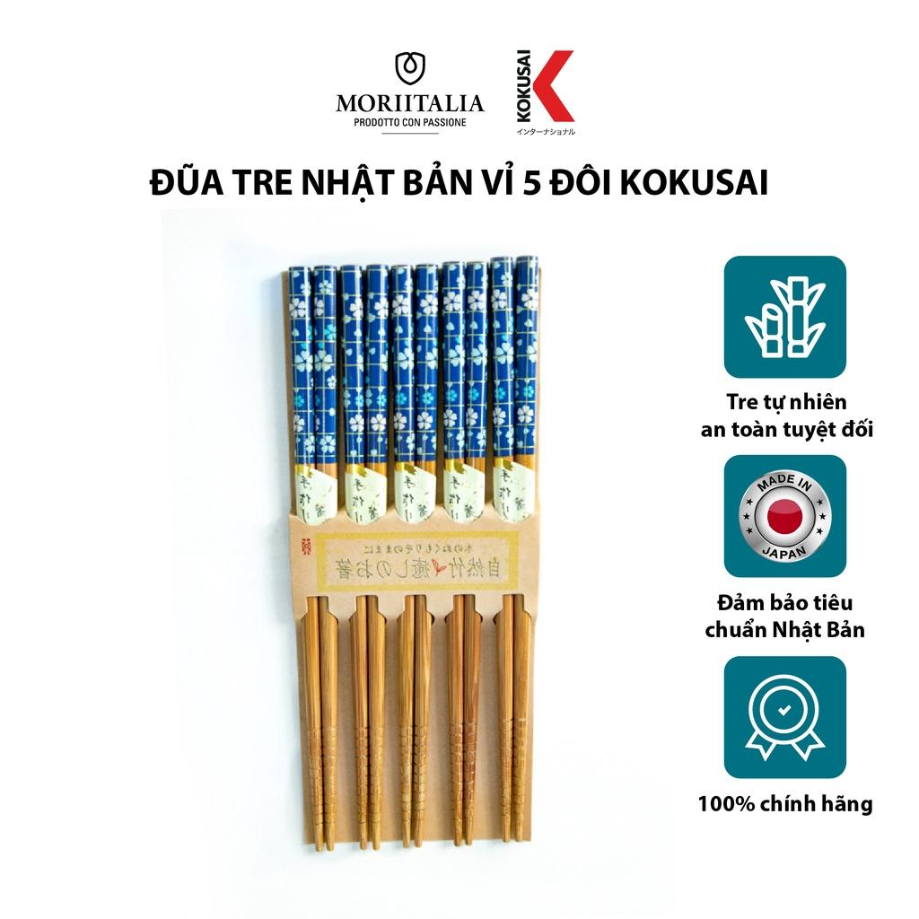 Vỉ 5 Đôi Đũa Tre Nhật Bản Kokusai chính hãng, an toàn NDCK-05A