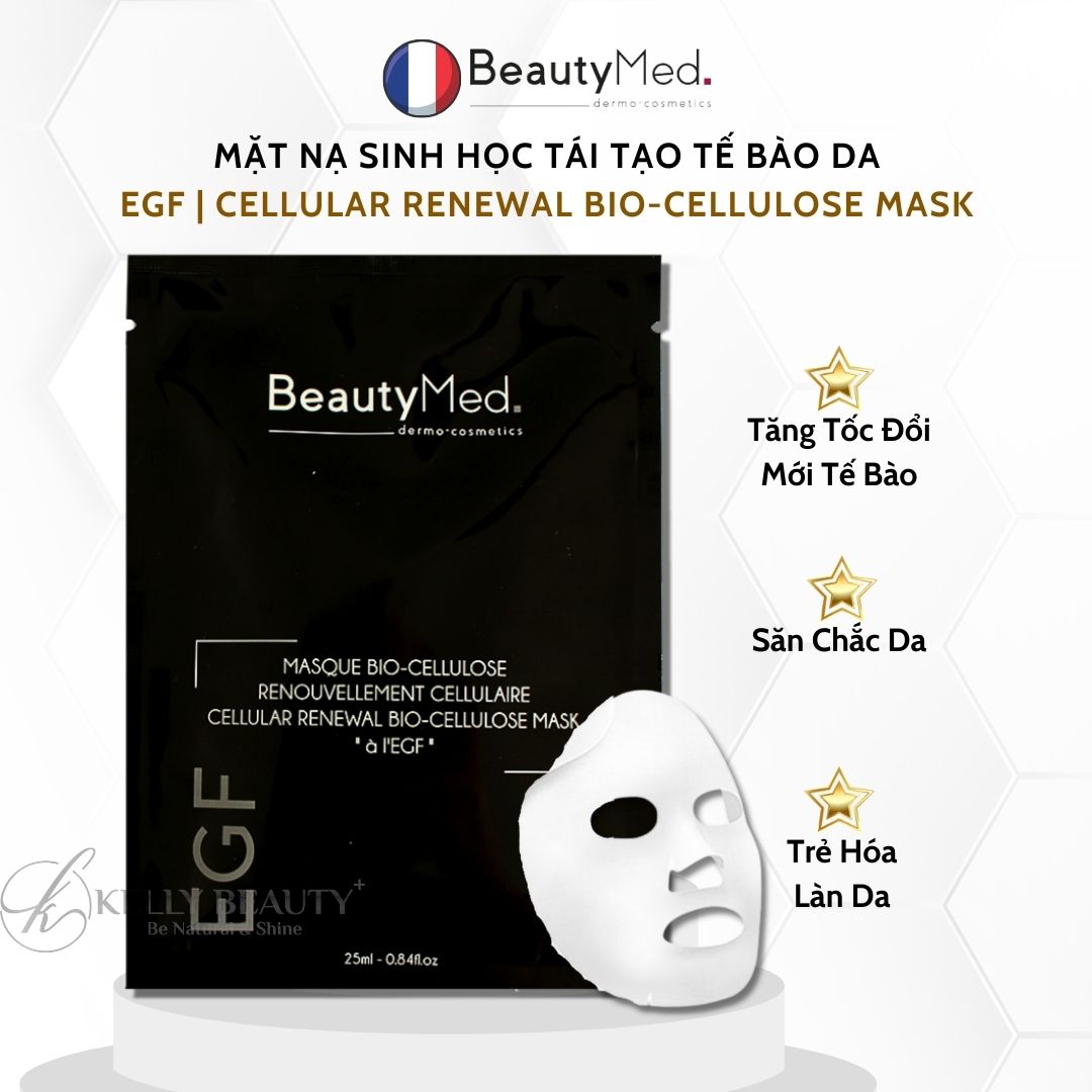 Mặt Nạ Sinh Học Tái Tạo Tế Bào Da BeautyMed EGF Cellular Renewal Bio-cellulose Mask | Kelly Beauty