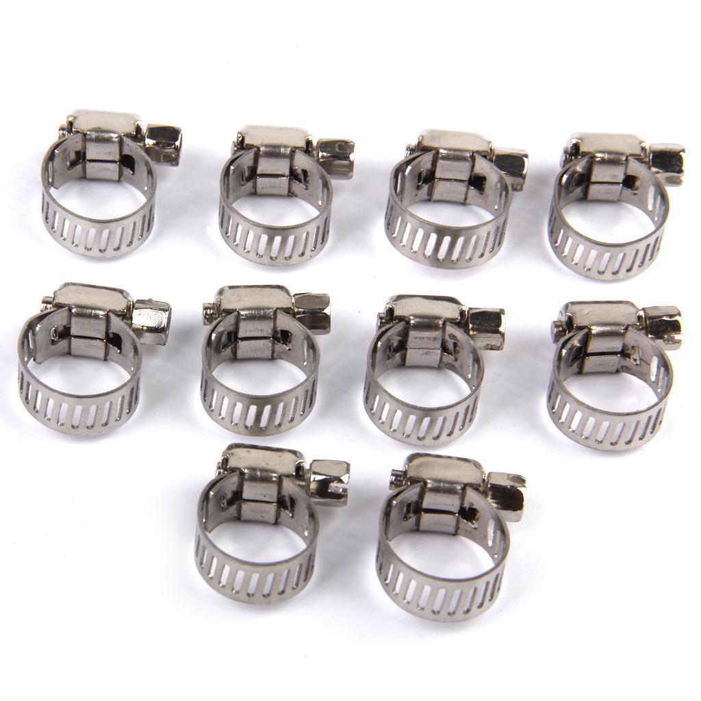 50PCS 5 Size Adjustable Fuel Line Jubilee Hose Spring Clamp Petrol Pipe Clip