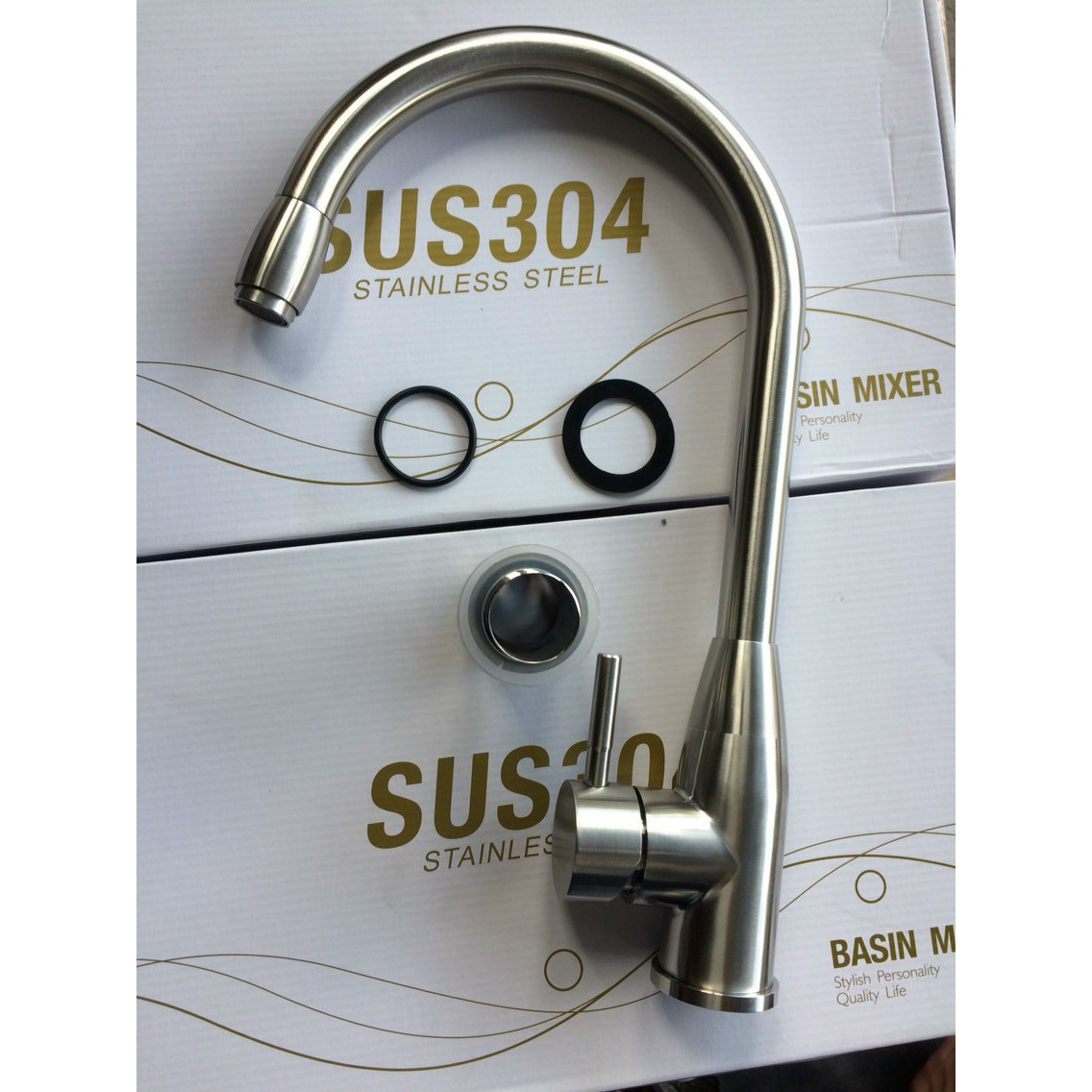 VÒI RỬA CHÉN BÚP NÓNG LẠNH Inox 304