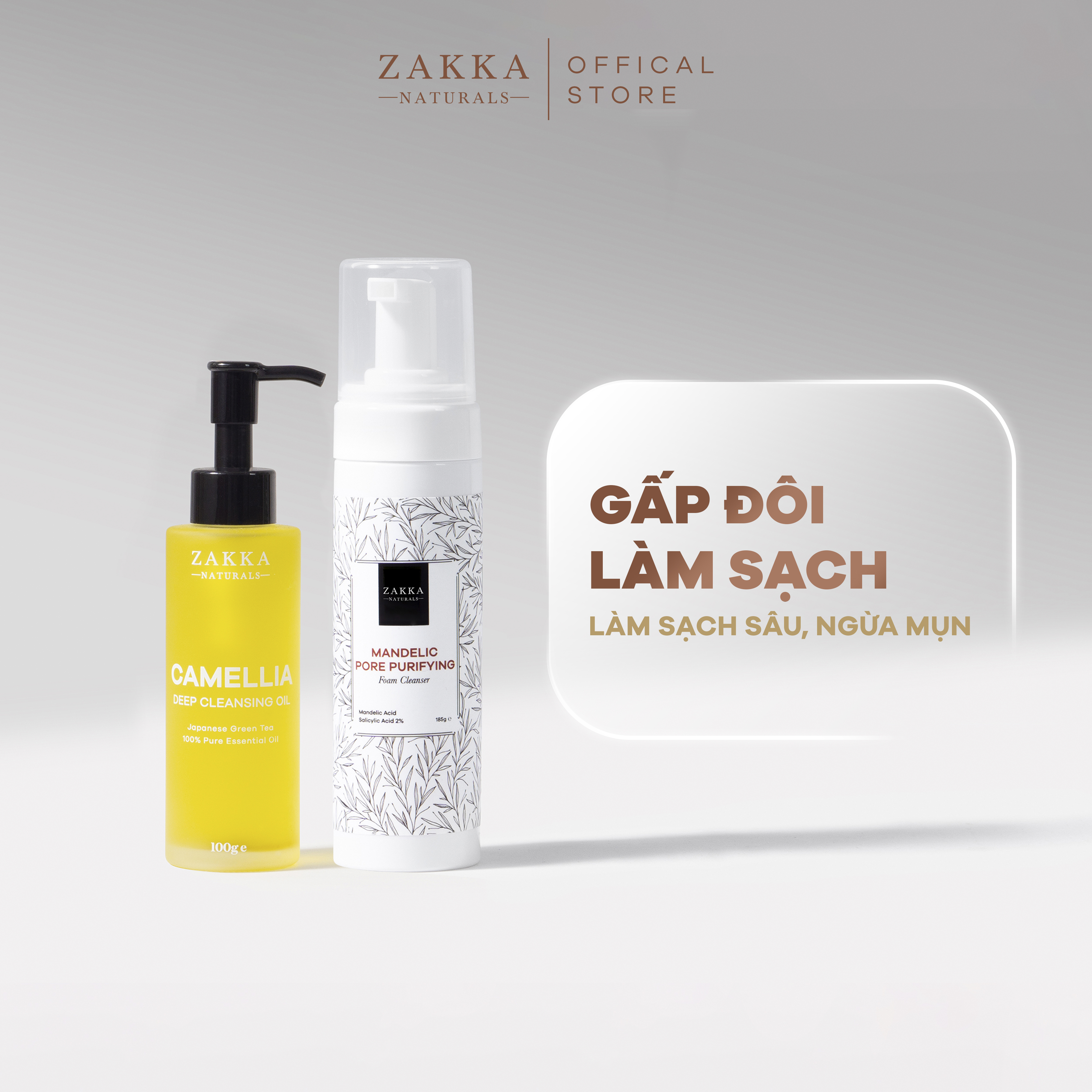 Combo Làm Sạch Gấp Đôi Zakka Naturals