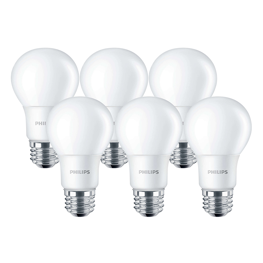 Bộ 7 Bóng Đèn Philips LED Ledbulb 6W 6500K E27 A60 - Ánh Sáng Trắng - Hàng Chính Hãng