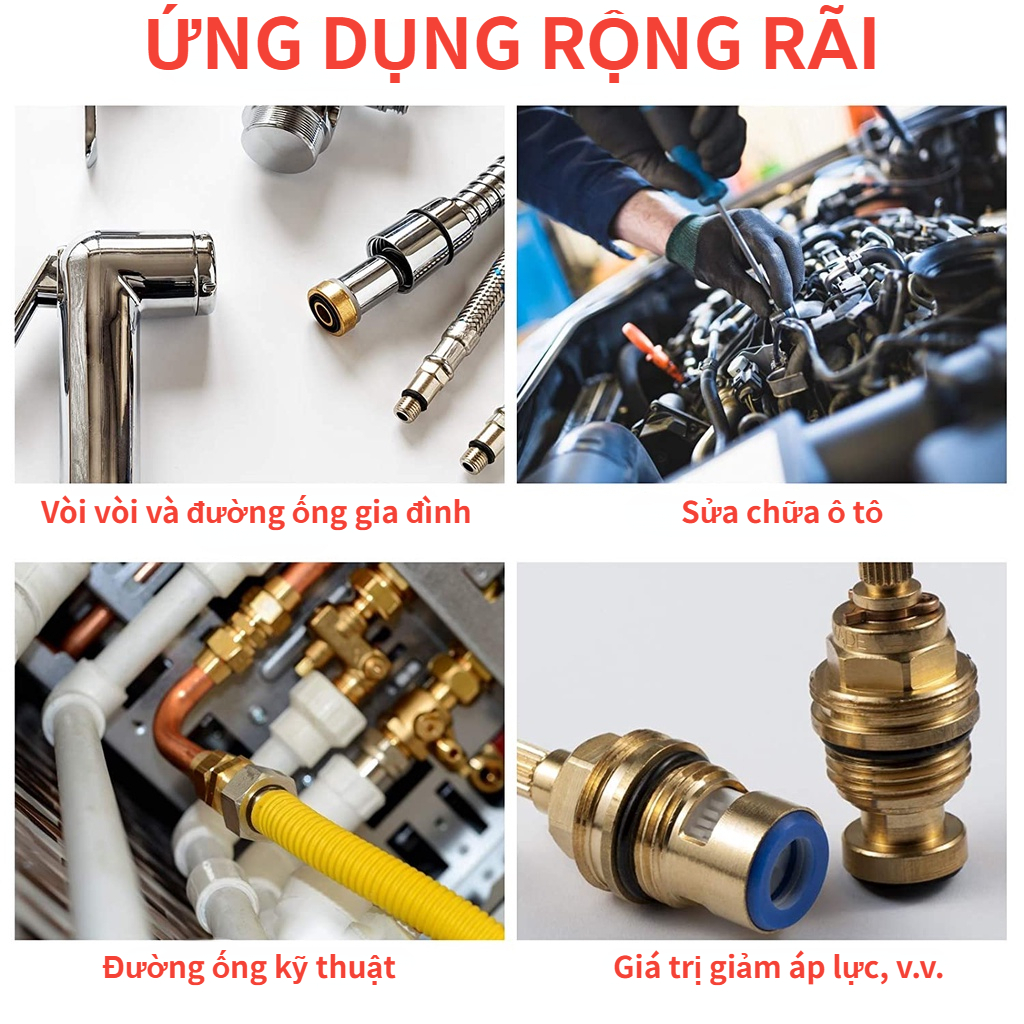 225 chiếc Cao su O Ring Máy giặt O-Ring Seals Độ kín nước Các loại Kích thước khác nhau với Bộ hộp