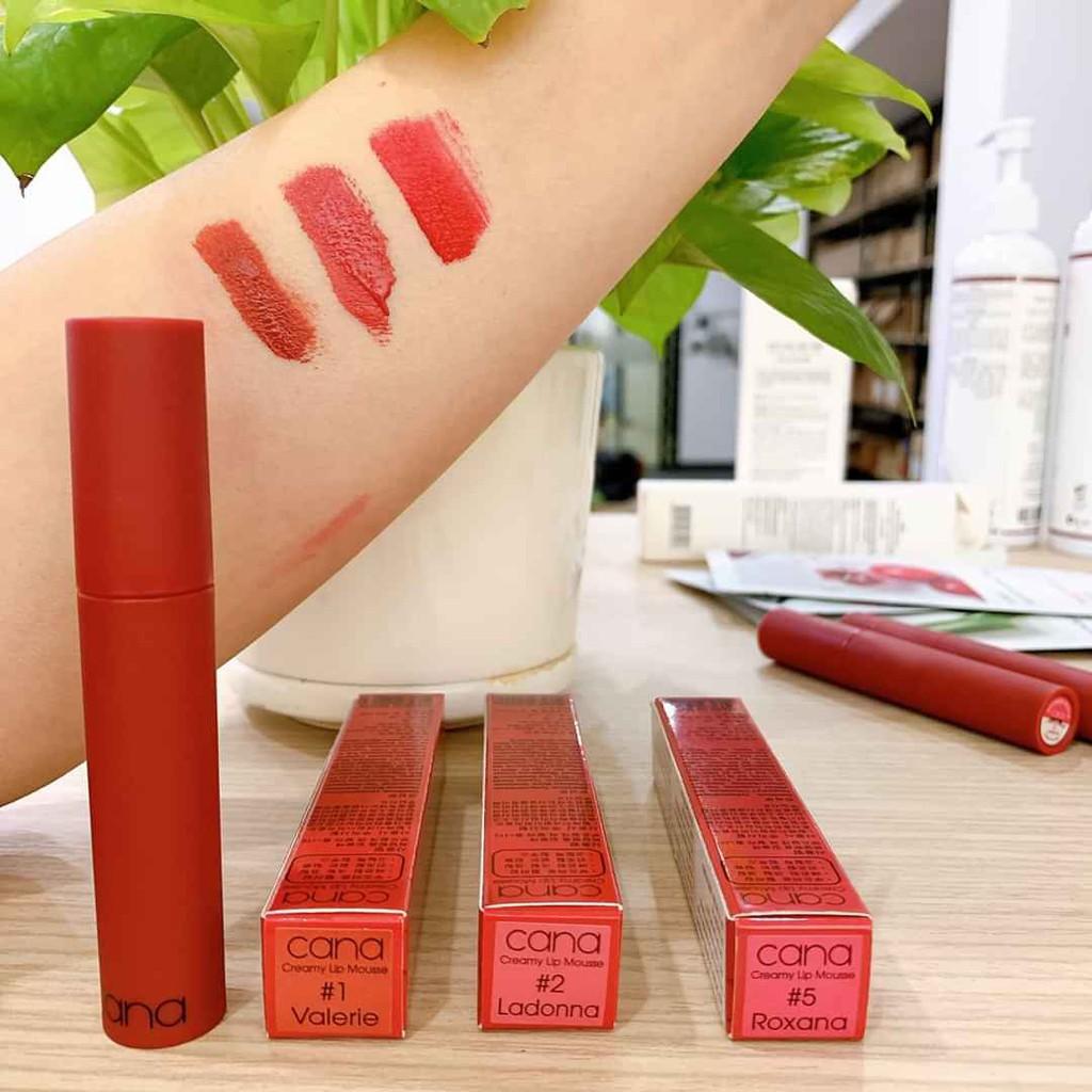 Son Lì dạng kem Cana Creamy Lip Mousse và set kit du lịch