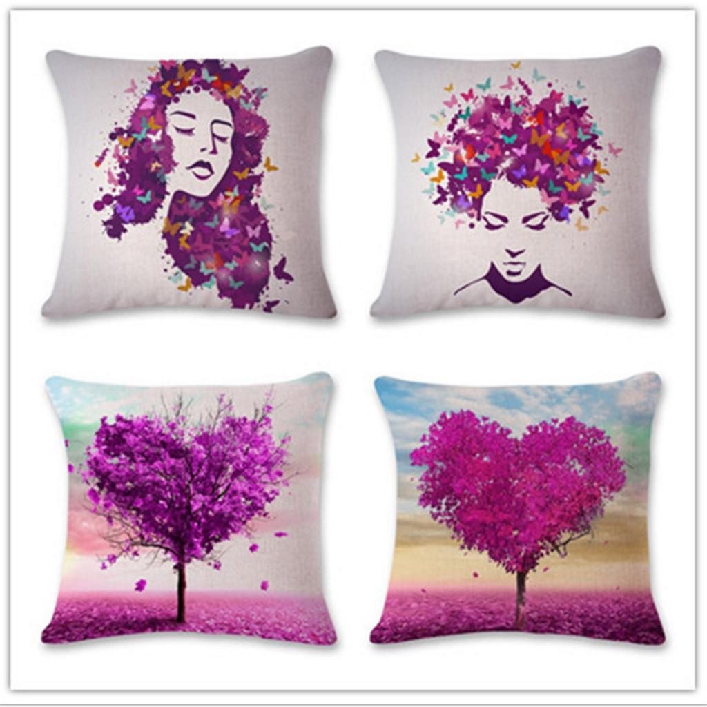 Tree Vintage Cushion Decor Pillow Case