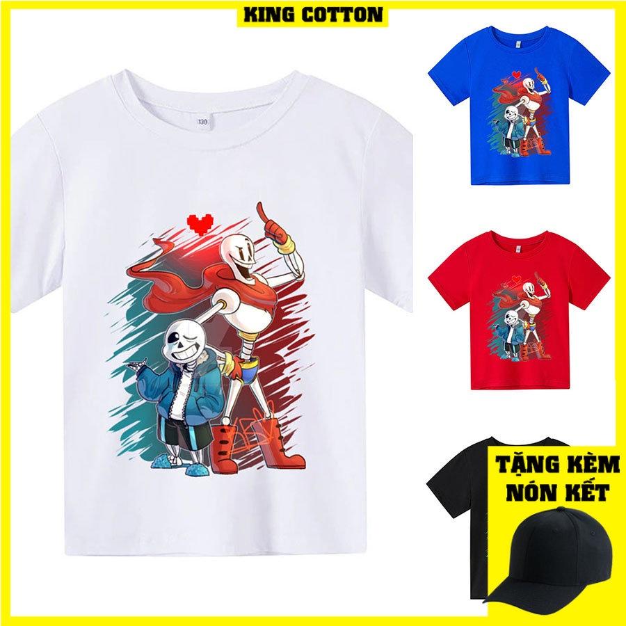 Áo thun trẻ em bé San, 4 màu, có size người lớn, King Cotton