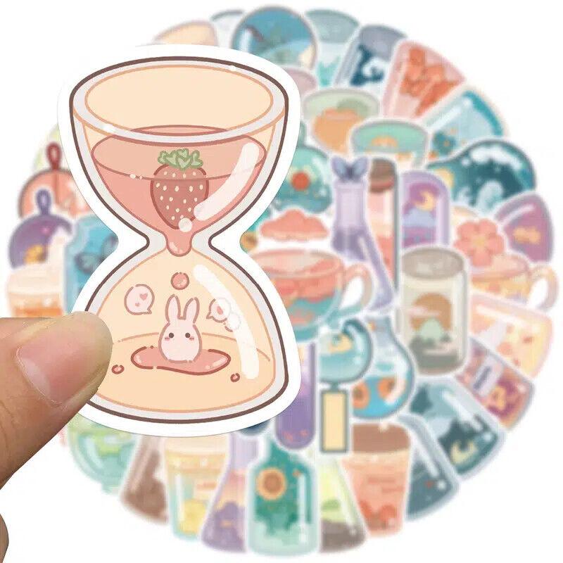 Sticker trà sữa đồ uống màu pastel trang trí mũ bảo hiểm, guitar, ukulele, điện thoại, sổ tay, laptop - mẫu S4