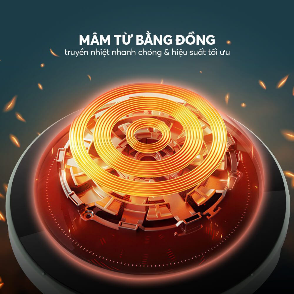 Bếp Điện Từ Đơn Elmich ICE-8878 1800W, Hàng Chính Hãng, Mặt Kính Ceramic - JoyMall