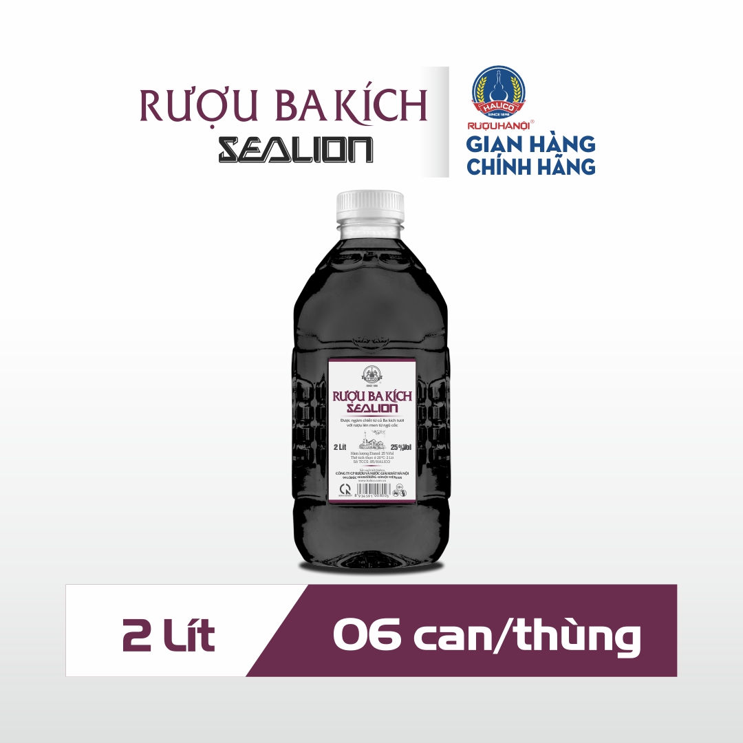 Rượu Ba Kích HALICO nồng độ 25% can 2l không kèm hộp