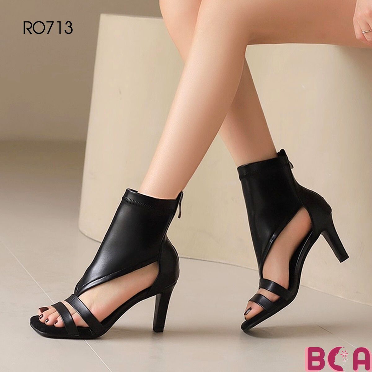 [CÁ TÍNH + SANG TRỌNG] Giày Bốt Kết Hợp Cao Gót RO713 ROSATA Tôn Dáng Nổi Bậc Ở Tất Cả Bữa Tiệc Nào