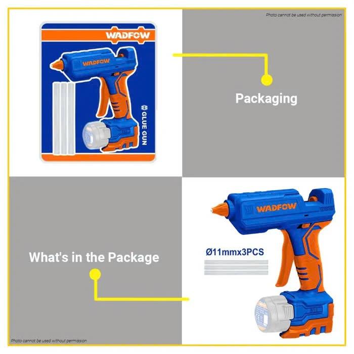 SÚNG BẮN KEO DÙNG PIN 12V 11MM WLU1412 WADFOW - HÀNG CHÍNH HÃNG