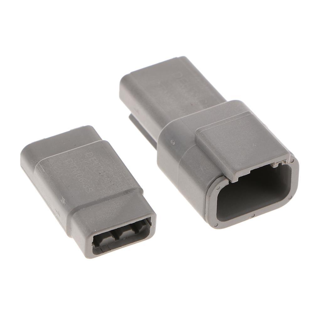 1 Set 3Pins Way Sealed Waterproof Electrical Wire Connector  Terminals