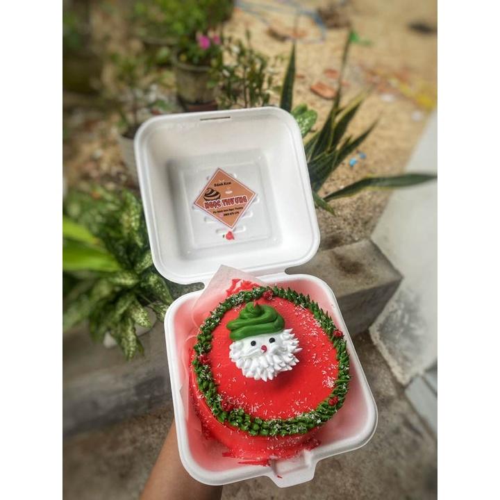 50 Hộp Bã Mía Vuông đựng bento cake - bánh kem mini 12cm