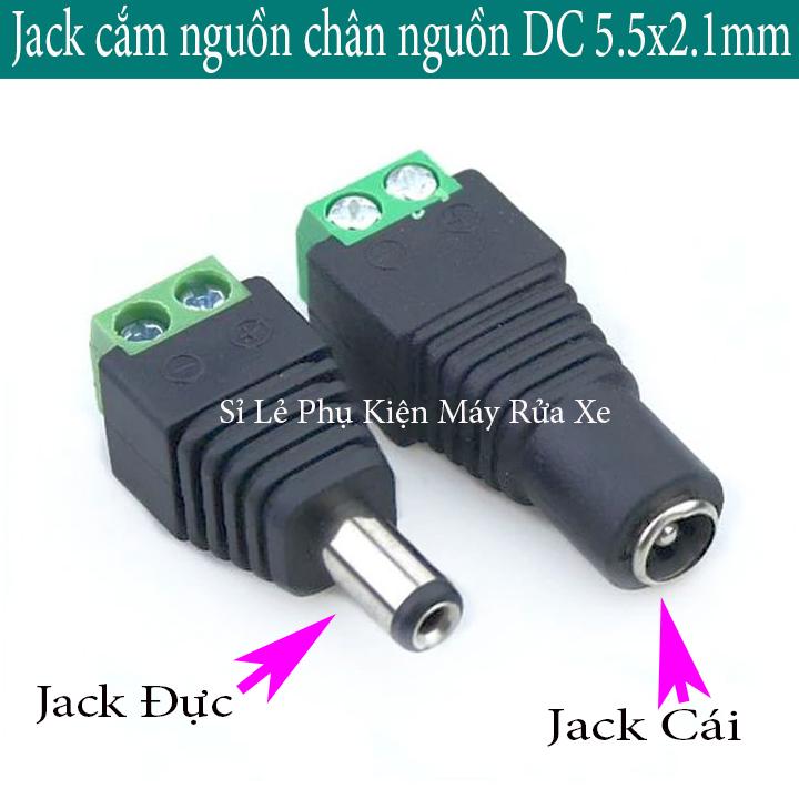 Jack Nối Nguồn DC 5.5x2.1mm loại cài dây vặn vít