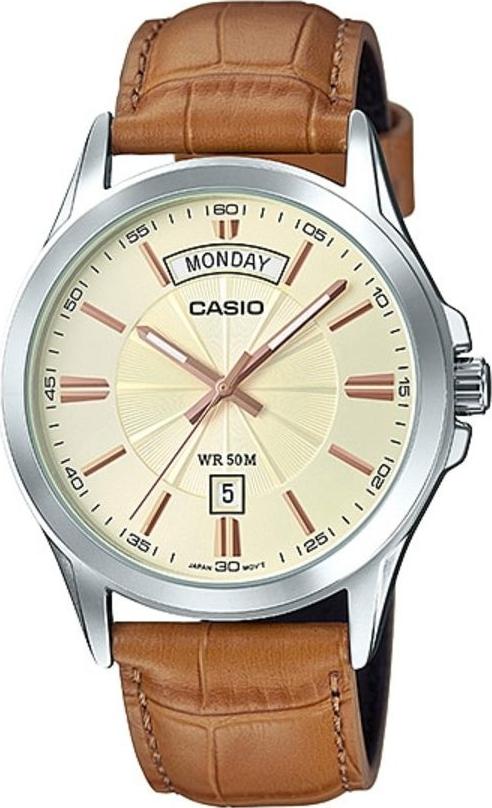 Đồng Hồ Nam Dây Da Casio STANDARD MTP-1381L-9AV - Nâu