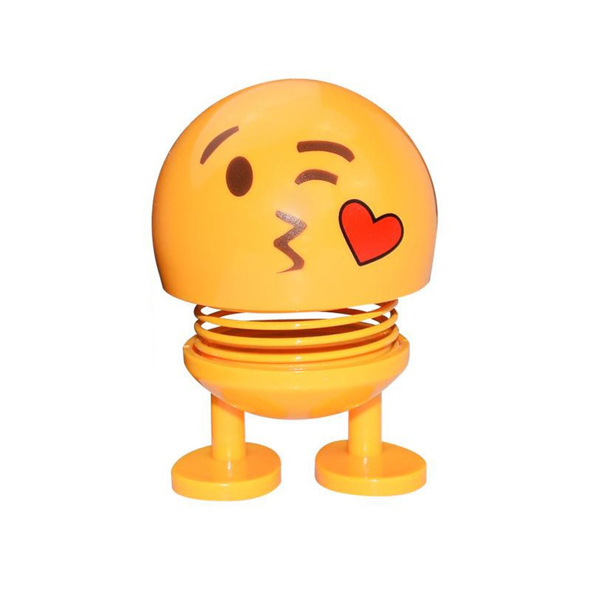 Emoji lò xo lắc đầu thú nhún mặt cười cảm xúc để trên xe, trên bàn