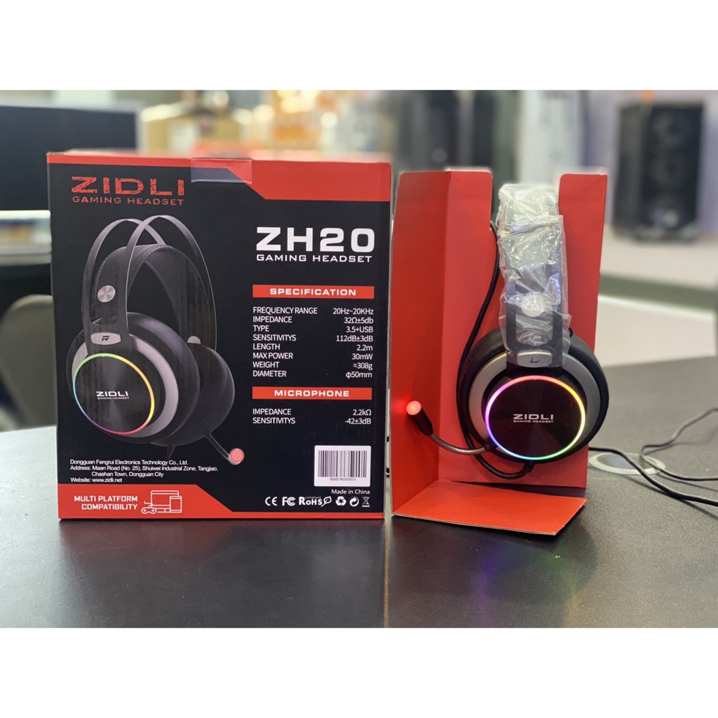 Tai nghe Gaming ZIDLI ZH20 (Ring RGB, Sound 7.1 ) - Hàng Chính Hãng