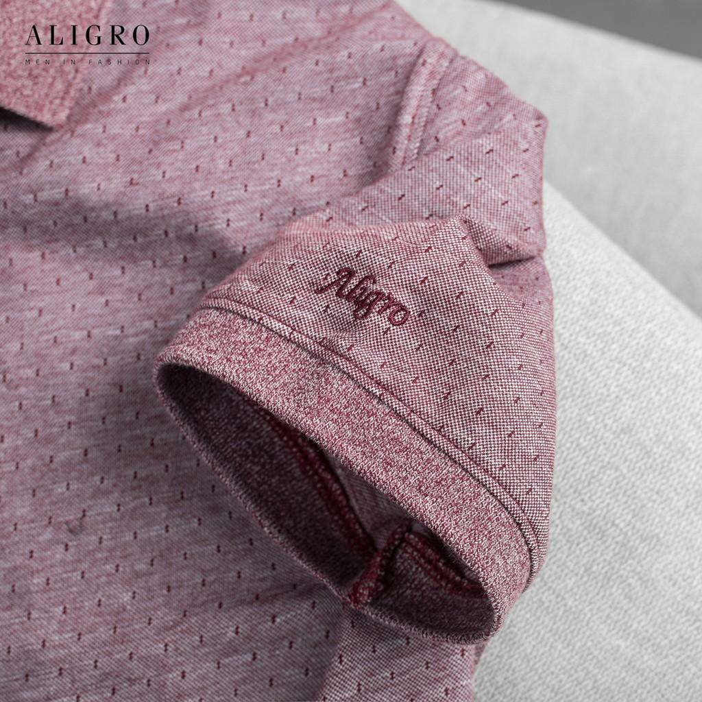 Áo thun nam cộc tay trơn màu bã trầu aligro ALGPLO45