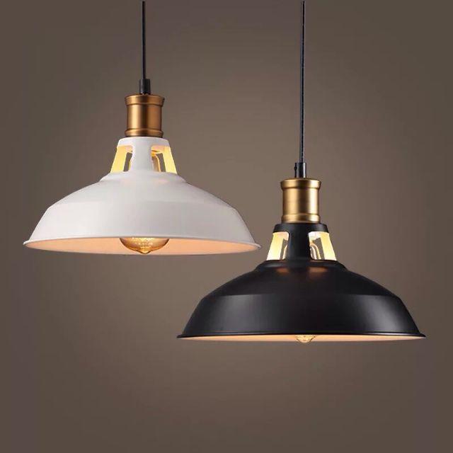 Đèn thả chao tròn hở cổ đui đồng phi 300 HL1008-300 trang trí quán