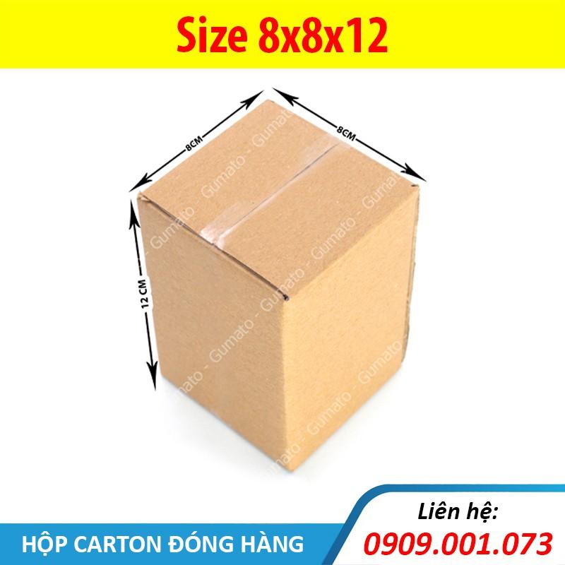 Hộp giấy P7 size 8x8x12 cm, thùng carton gói hàng Everest